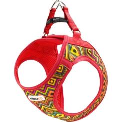 Шлей для собак MISOKO&CO червона з візерунком M Фото