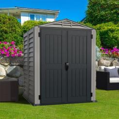 Садовый домик Duramax пластиковый YardMate 171х171х210 см темно-серый Фото 7