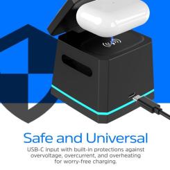 Зарядное устройство Energizer 15W 3-in-1 magnetic wireless black Фото 7