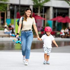 Самокат Micro Mini Deluxe Foldable LED" складний Блакитний океа Фото 9