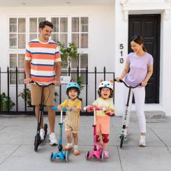 Самокат Micro Mini Deluxe Foldable LED" складний Блакитний океа Фото 7