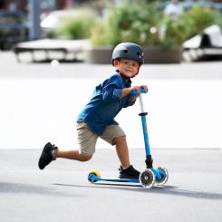 Самокат Micro Mini Deluxe Foldable LED" складний Блакитний океа Фото 8