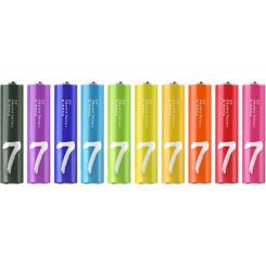 Батарейка CUKTECH AAA rainbow alkaline battery plastic case * 10 Фото