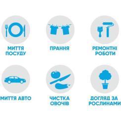 Перчатки хозяйственные Добра Господарочка Black&White Латексні Розмір L Фото 3