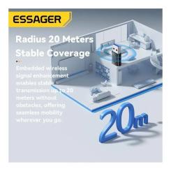 Bluetooth-адаптер Essager Freedom Bluetooth 5.4 Black Фото 1