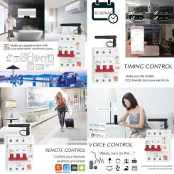 Автоматический выключатель TUYA 3P, Wi-Fi, RS485, 63A Фото 2