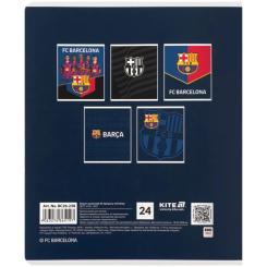 Тетрадь Kite FC Barcelona, 24 аркуша, клітинка Фото 5