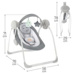 Кресло-качалка MoMi Kenani Onyx Gray Фото 8