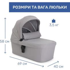 Коляска Chicco 2 в 1 Seety сіра Фото 1