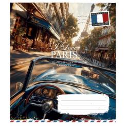 Тетрадь Школярик I love Paris 36 аркушів лінія Фото