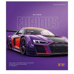 Тетрадь Школярик Cars posters 96 аркушів лінія Фото 2