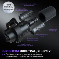 Микрофон Fifine K688CT USB/XLR Black Фото 5
