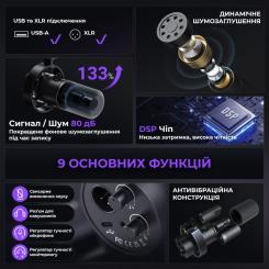 Микрофон Fifine K688CT USB/XLR Black Фото 7
