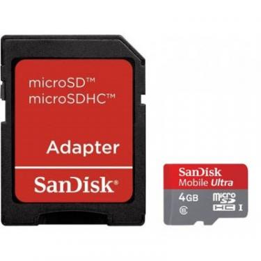 Карта памяти SanDisk 4Gb microSDHC Ultra class 6 Фото