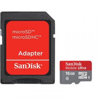 Карта памяти SanDisk 16Gb microSDHC Ultra class 6 Фото