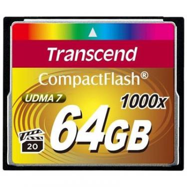 Карта памяти Transcend 64Gb Compact Flash 1000x Фото