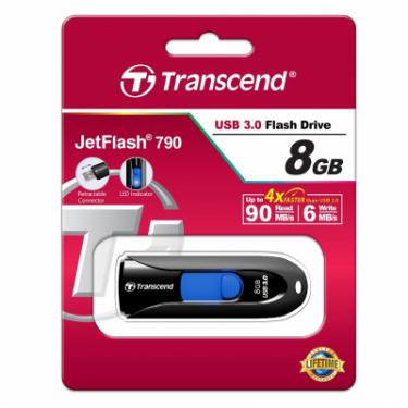USB флеш накопитель Transcend 8GB JetFlash 790 USB 3.0 Фото 4