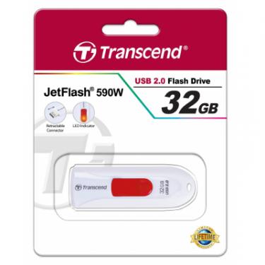 USB флеш накопитель Transcend 32GB JetFlash 590 White USB 2.0 Фото 4