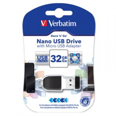 USB флеш накопитель Verbatim 32GB Nano with OTG USB 2.0 Фото 6