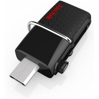 USB флеш накопитель SanDisk 32GB Ultra Dual OTG for Android Black USB 3.0 Фото 2