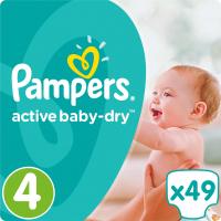Подгузники Pampers Active Baby-Dry Maxi Размер 4 (8-14 кг), 49шт Фото