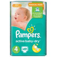 Подгузники Pampers Active Baby-Dry Maxi Размер 4 (8-14 кг), 49шт Фото 1
