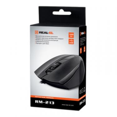 Мышка REAL-EL RM-213, USB, black Фото 1