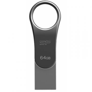 USB флеш накопитель Silicon Power 64GB Mobile C80 Silver USB 3.2 Фото