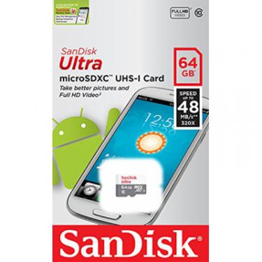 Карта памяти SanDisk 64GB microSDXC Class 10 UHS-I Фото 2