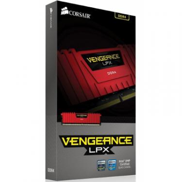 Модуль памяти для компьютера Corsair DDR4 4GB 2400 MHz Vengeance LPX Red Фото 3