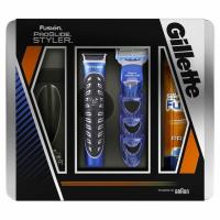 Набор для бритья Gillette Бритва Fusion ProGlid Styler + Гель Увлажняющий 20 Фото