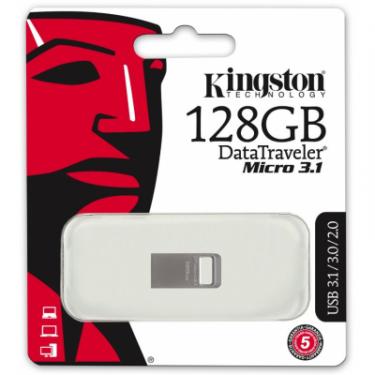 USB флеш накопитель Kingston 128GB DT Micro 3.1 USB 3.1 Фото 3
