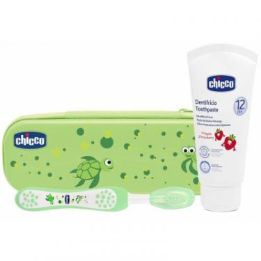 Детская зубная щетка Chicco щетка + паста зеленый Фото 1