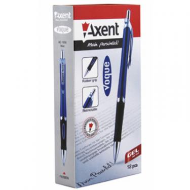 Ручка гелевая Axent retractable Vogue, blue Фото 1