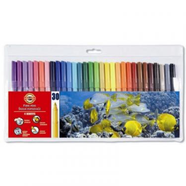 Фломастеры Koh-i-Noor Fibre pens 1002, 30 colors, polyethylene Фото