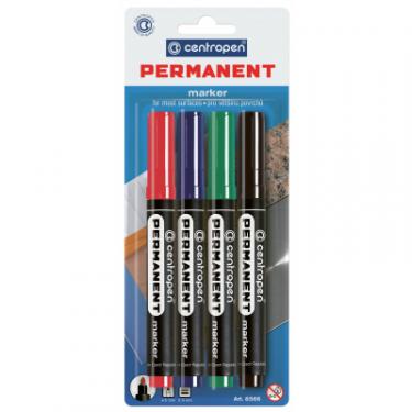 Набор маркеров Centropen Permanent 8566 2,5 мм, round tip, SET 4colors (BLi Фото