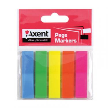 Стикер-закладка Axent Plastic bookmarks 5х12х50mm, 125шт, rectangles, ne Фото 1
