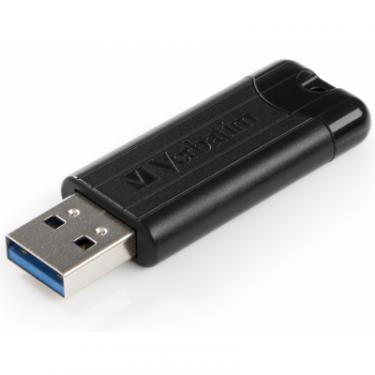 USB флеш накопитель Verbatim 128GB PinStripe Black USB 3.0 Фото 3