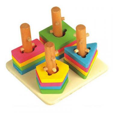 Развивающая игрушка Мир деревянных игрушек Логический квадрат малый Фото