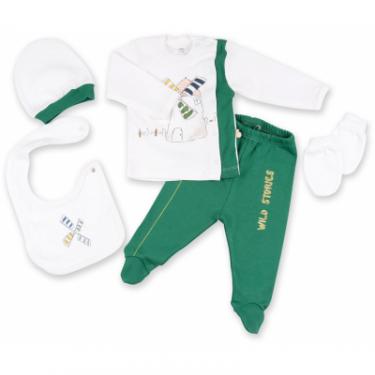 Набор детской одежды Bibaby 5 шт для мальчиков, с мельничкой белый-зеленый Фото