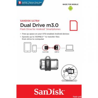 USB флеш накопитель SanDisk 16GB Ultra Dual Black USB 3.0 OTG Фото 6