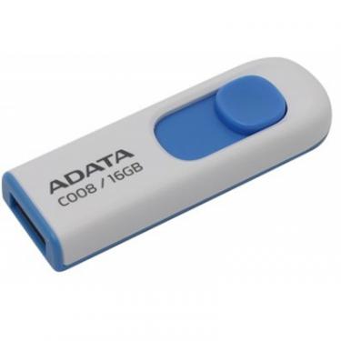 USB флеш накопитель ADATA 16GB C008 White USB 2.0 Фото 1