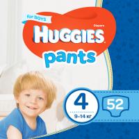 Подгузники Huggies Pants 4 для мальчиков (9-14 кг) 52 шт Фото