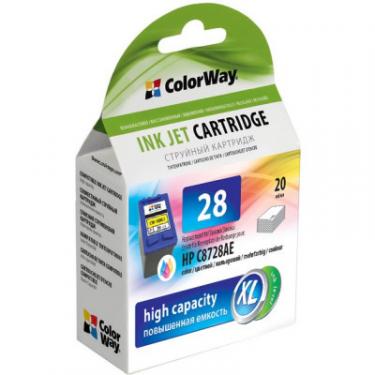 Картридж ColorWay HP №28XL color (C8728AE) ink level Фото