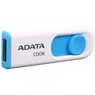 USB флеш накопитель ADATA 8GB C008 White USB 2.0 Фото 1