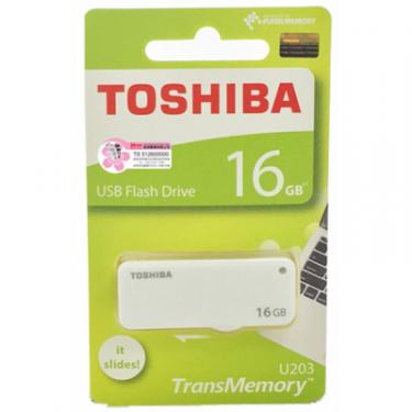 USB флеш накопитель Toshiba 16GB U203 White USB 2.0 Фото 1