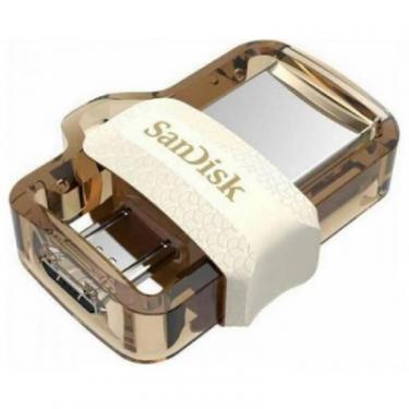 USB флеш накопитель SanDisk 64GB Ultra Dual Drive m3.0 White-Gold USB 3.0/OTG Фото 1