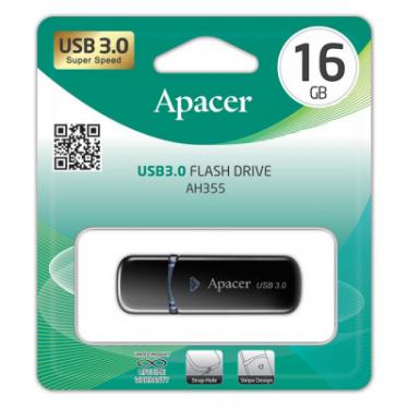 USB флеш накопитель Apacer 16GB AH355 Black USB 3.0 Фото 3