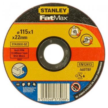 Круг отрезной Stanley отрезной по металлу, 115x1x22.2мм, тип DPC Фото