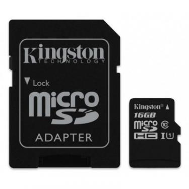 Карта памяти Kingston 16GB microSDHC class 10 UHS-I Canvas Select Фото